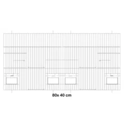 FAUNA Devanture Chromée 80 X 40 Cm